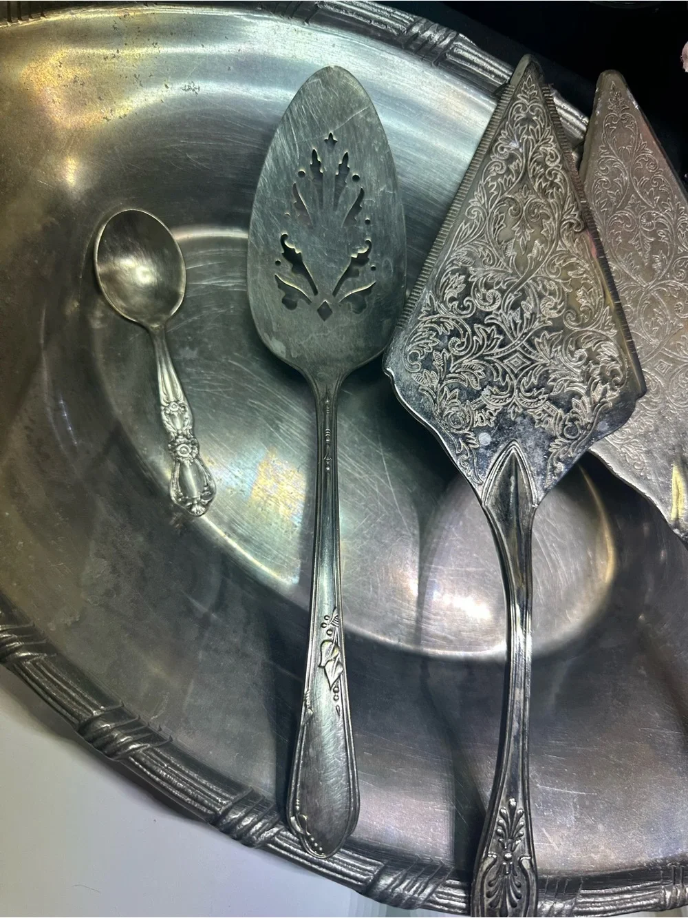 Antique-Style Silver Plated Sugar Bowl with Elegant Scrollwork